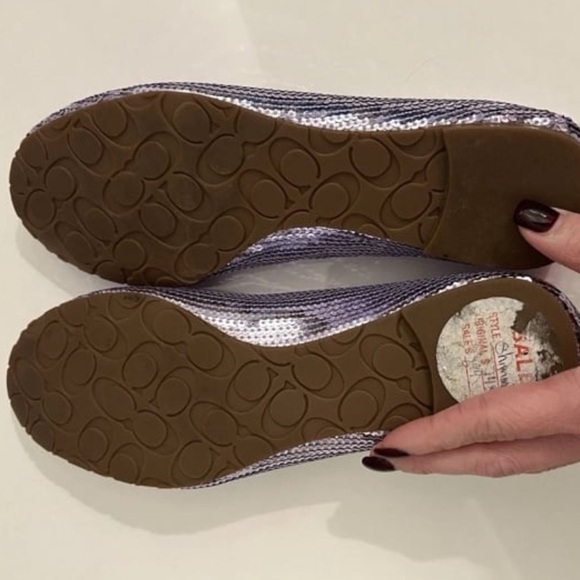 Coach Sequin Lavender Ballet Flats Size 6.5 EUC - Picture 9 of 9